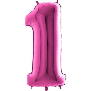 Balón foliový číslice růžová - Pink 115 cm - 1 - Flexmetal