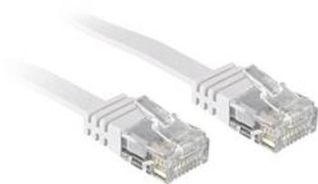 Síťový kabel RJ45 LINDY 47504, CAT 6, U/UTP, 5.00 m, bílá