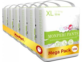 MonPeri Pants Mega pack XL 13–18 kg Eko Jednorázové plenkové kalhotky 108 ks