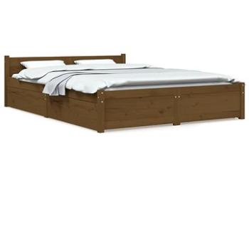 Rám postele se zásuvkami medově hnědý 120 × 200 cm, 3103557 (3103557)