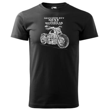 Tričko Sexy motorkář – pánské (Velikost: 5XL, Barva trička: Černá)