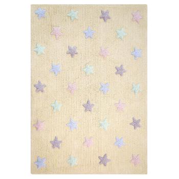 Lorena Canals koberce Bio koberec kusový, ručně tkaný Tricolor Stars Vanilla - 120x160 cm Vícebarevná