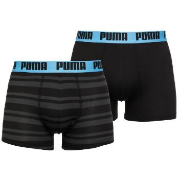 Puma HERITAGE STRIPE BOXER 2P Pánské boxerky, černá, velikost