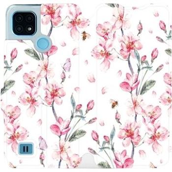 Flip pouzdro na mobil Realme C21 - M124S Růžové květy (5903516747344)
