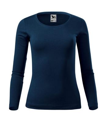 MALFINI Dámské tričko s dlouhým rukávem Fit-T Long Sleeve - Námořní modrá | XL