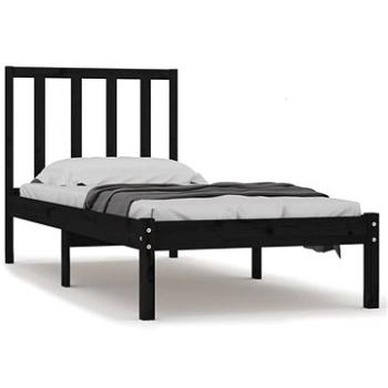 Rám postele černý masivní borovice 90 × 190 cm Single, 3105040 (3105040)
