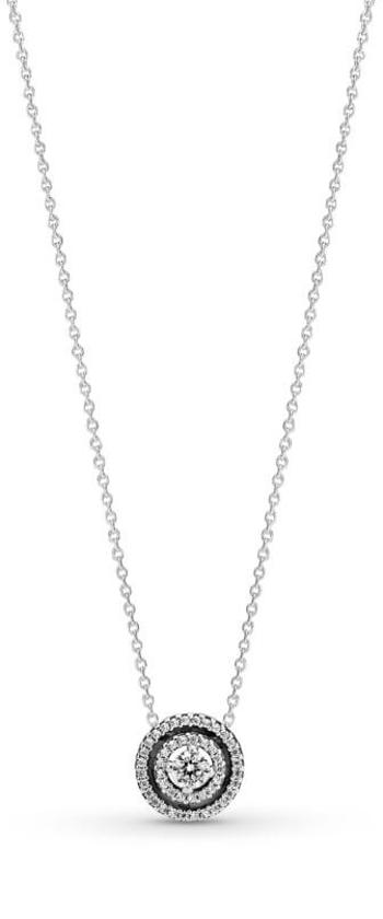 Pandora Krásný stříbrný náhrdelník se zirkony 399414C01-45 (řetízek, přívěsek)