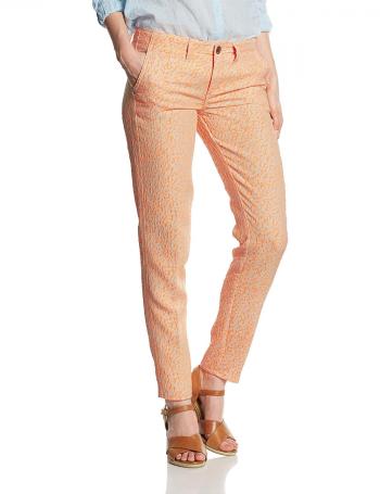 Guess GUESS dámské kalhoty s oranžovým motivem