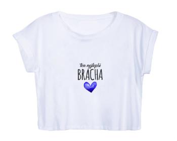 Dámské tričko Organic Crop Top Ten nejlepší brácha