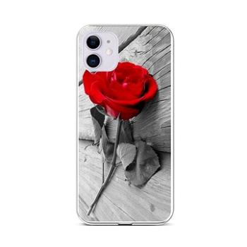 TopQ iPhone 11 silikon Červená růže 58927 (Sun-58927)