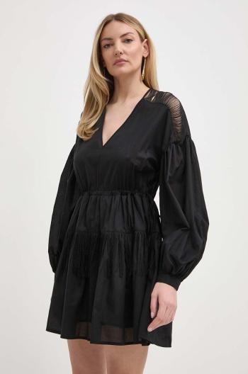 Bavlněné šaty Pinko černá barva, mini, oversize, 103741 A1XN