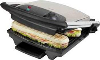 Gril na panini DOMO DO9036G DO9036G, 2000 W, stříbrná, černá