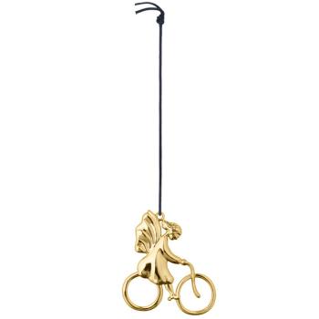 Vánoční ozdoba na stromeček ANGEL GIRL ON A BICYCLE Rosendahl 7 cm zlatá
