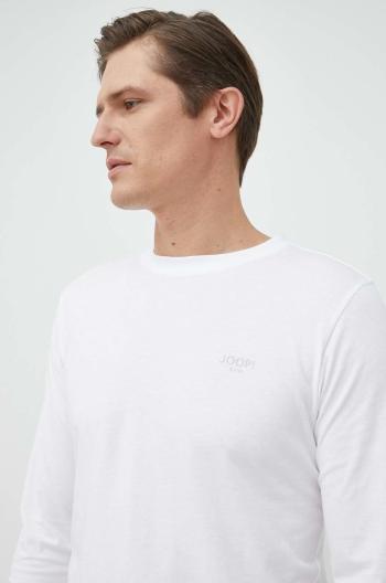 Bavlněné tričko s dlouhým rukávem Joop! bílá barva