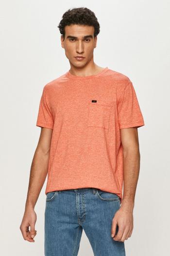 Tričko Lee oranžová barva, melanžové