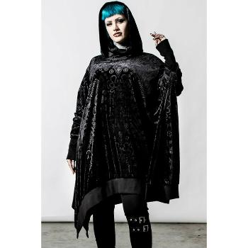 mikina s kapucí KILLSTAR Kazuku Velvet černá L-XXL