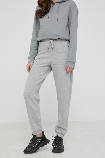 Kalhoty Answear Lab dámské, šedá barva, melanžové
