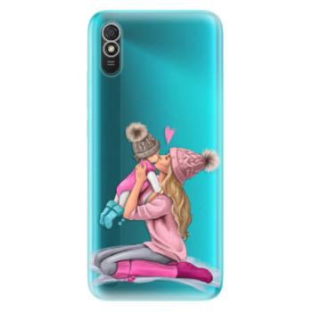 Odolné silikonové pouzdro iSaprio - Kissing Mom - Blond and Girl - Xiaomi Redmi 9A