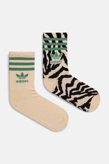 Ponožky adidas Originals X Farm Rio 2-pack béžová barva, IX7638