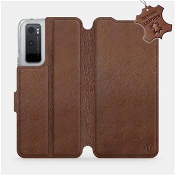 Kožené flip pouzdro na mobil Vivo Y70 - Hnědé -  Brown Leather (5903516596843)