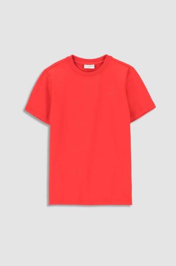 Dětské bavlněné tričko Coccodrillo červená barva