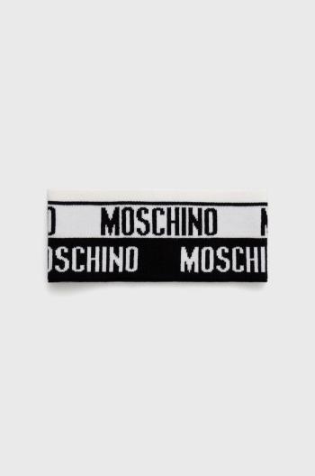 Vlněná čelenka Moschino černá barva