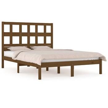Rám postele medově hnědý masivní dřevo 180×200 cm Super King, 3104496 (3104496)