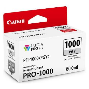 CANON PFI-1000 - originální cartridge, foto šedá, 3165 stran