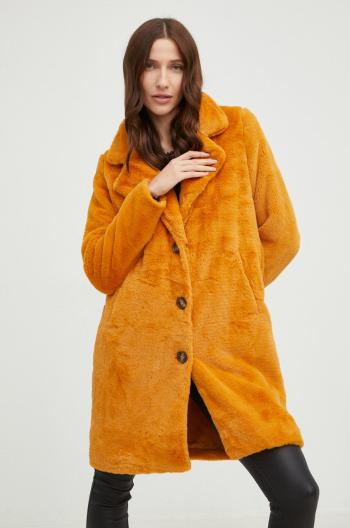 Kabát Answear Lab dámský, žlutá barva, přechodný