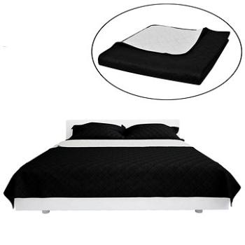 Oboustranný přehoz na postel černobílý 220 × 240 cm