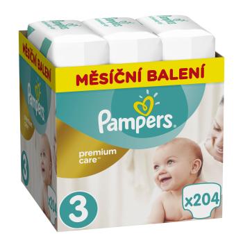 Pampers Premium Care vel. 3 Monthly Pack 6-10 kg dětské pleny 204 ks