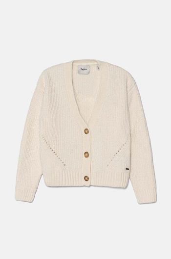 Dětský svetr Pepe Jeans WILLOW CARDIGAN béžová barva, hřejivý, PG701082