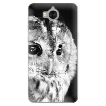 Odolné silikonové pouzdro iSaprio - BW Owl - Huawei Y5 2017 / Y6 2017