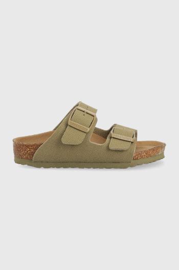 Dětské pantofle Birkenstock Arizona zelená barva