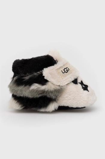 Dětské boty UGG Bixbee Panda Stuffie černá barva