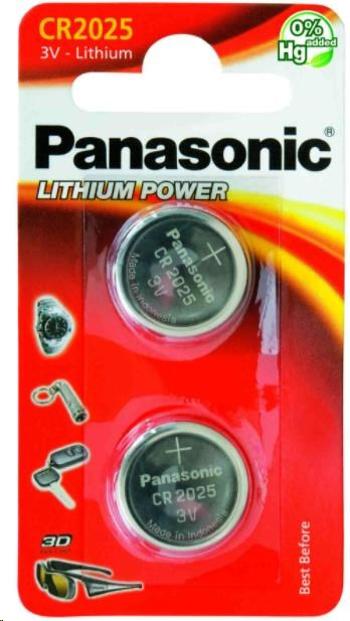 PANASONIC Lithiová baterie (knoflíková) CR-2025EL/2B 3V (Blistr 2ks)