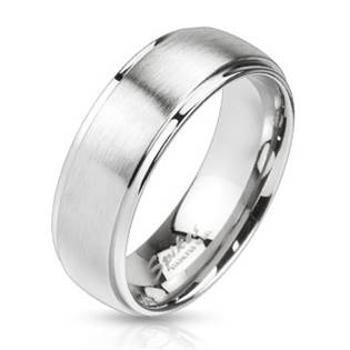Šperky4U Ocelový prsten matný - velikost 65 - OPR1454-8-65