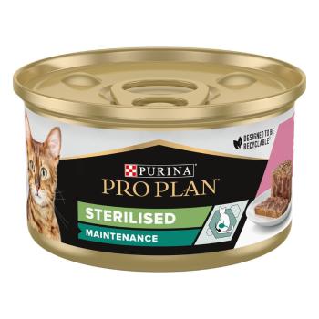 Purina Pro Plan CAT STERILISED tuňák, losos v paštice 24x85 g