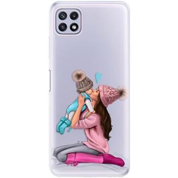 iSaprio Kissing Mom - Brunette and Boy pro Samsung Galaxy A22 5G (kmbruboy-TPU3-A22-5G)