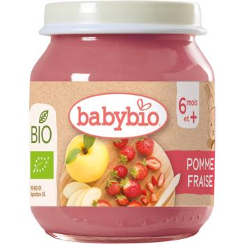 Babybio BIO jablko a jahody ovocný příkrm 130 g