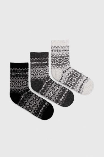 Ponožky Answear Lab 3-pack dámské, šedá barva