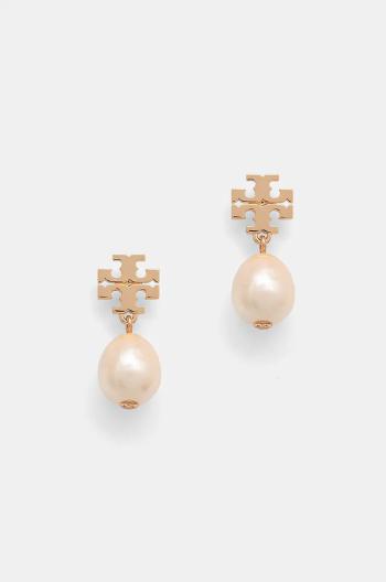 Pozlacené náušnice Tory Burch KIRA PEARL 65156