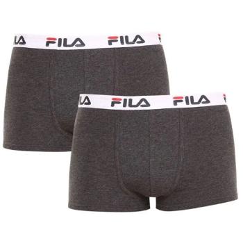 Fila MAN BOXER 2 PACK Pánské boxerky, tmavě šedá, velikost L