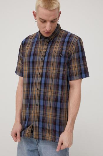 Bavlněné tričko Vans pánská, regular, s límečkem button-down
