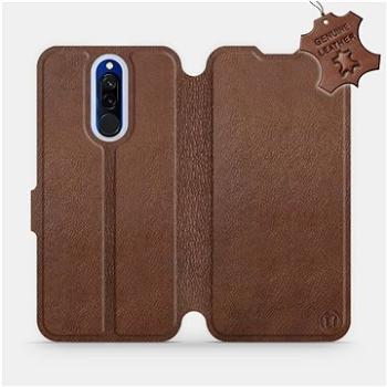 Flip pouzdro na mobil Xiaomi Redmi 8 - Hnědé - kožené -  Brown Leather (5903516076901)