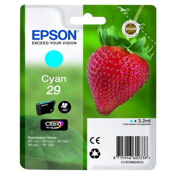 EPSON T2982 (C13T29824022) - originální cartridge, azurová, 3,2ml