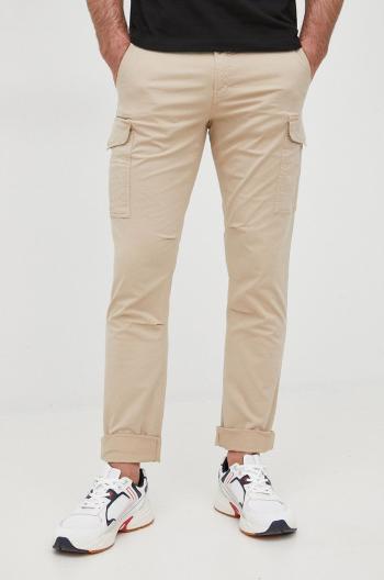 Kalhoty Woolrich pánské, béžová barva, ve střihu cargo
