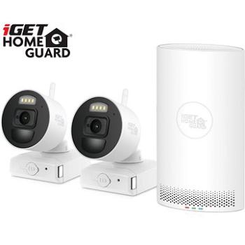 iGET HOMEGUARD HGNVK88002P v2023 - bezdrátový Wi-Fi bateriový set, 8mi kanálové NVR + 2x FullHD kame (HGNVK88002P v2023)