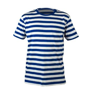 Mantis Pánské pruhované tričko - Královská modrá / bílá | M