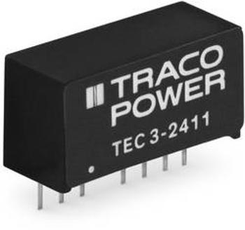 DC/DC měnič napětí do DPS TracoPower TEC 3-1223, 12 V/DC, 100 mA, 3 W, Počet výstupů 2 x